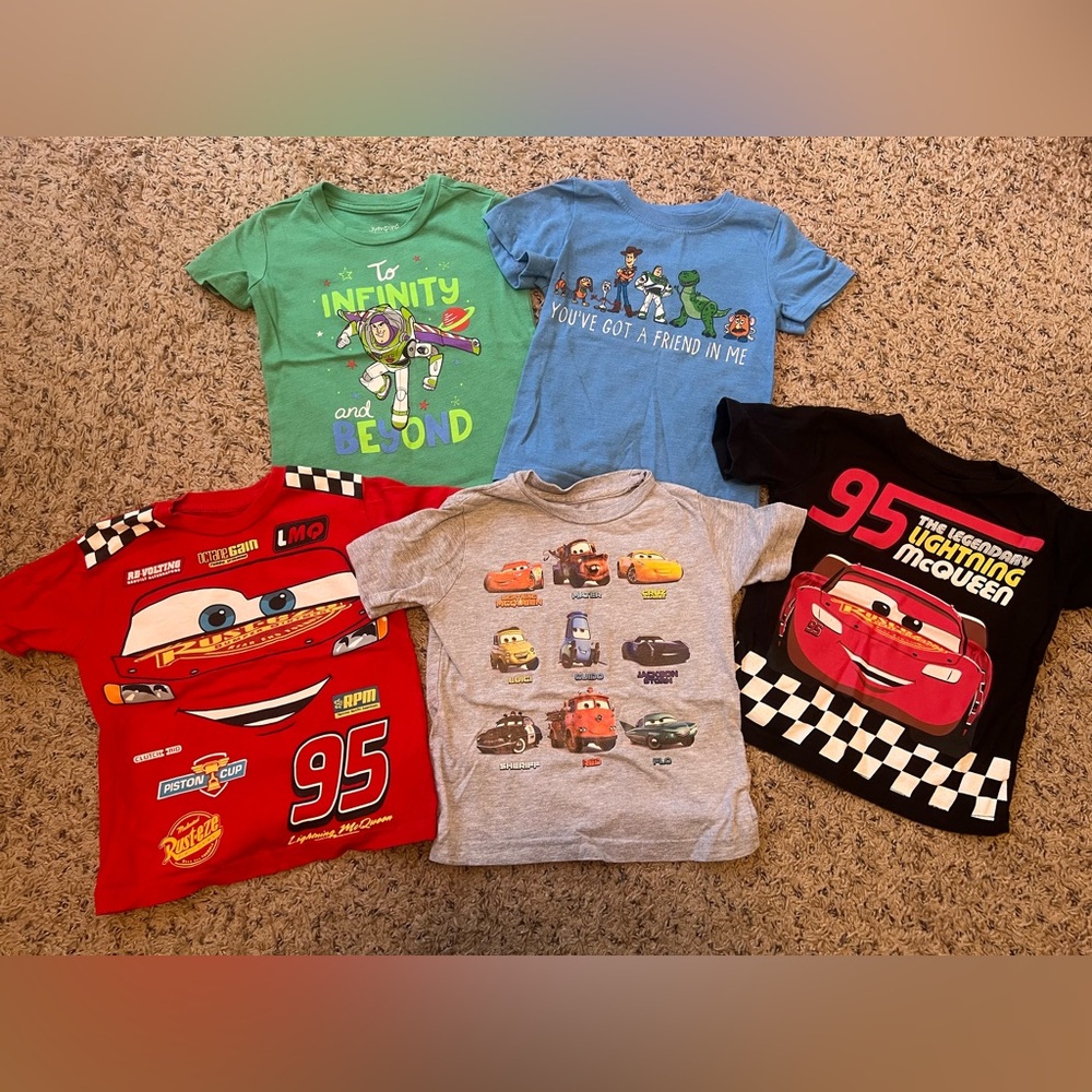 2T Character Tee Bundle - Disney Toy Story and Cars